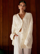 Aliyah | Elegant Oversized Cable Knit Outwear 1