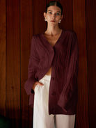 Aliyah | Elegant Oversized Cable Knit Outwear 7