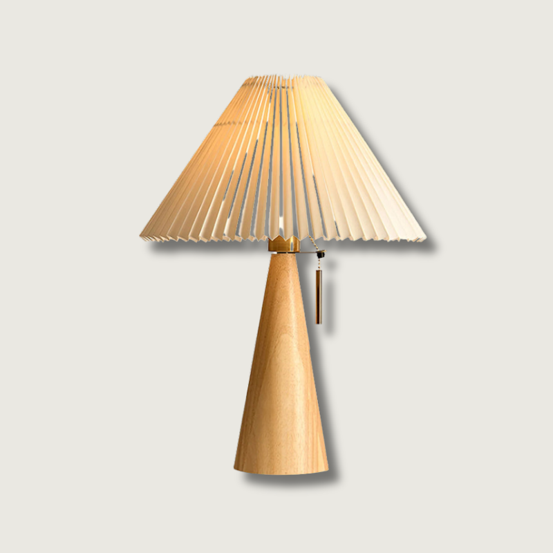AntiqueRadiance – Elegant Wood and Metal Table Lamp 1