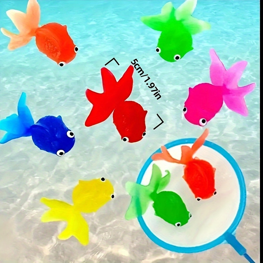 AquaFin | Floating Rubber Fish Bath Toy Set – 12-Pack for Toddlers 4
