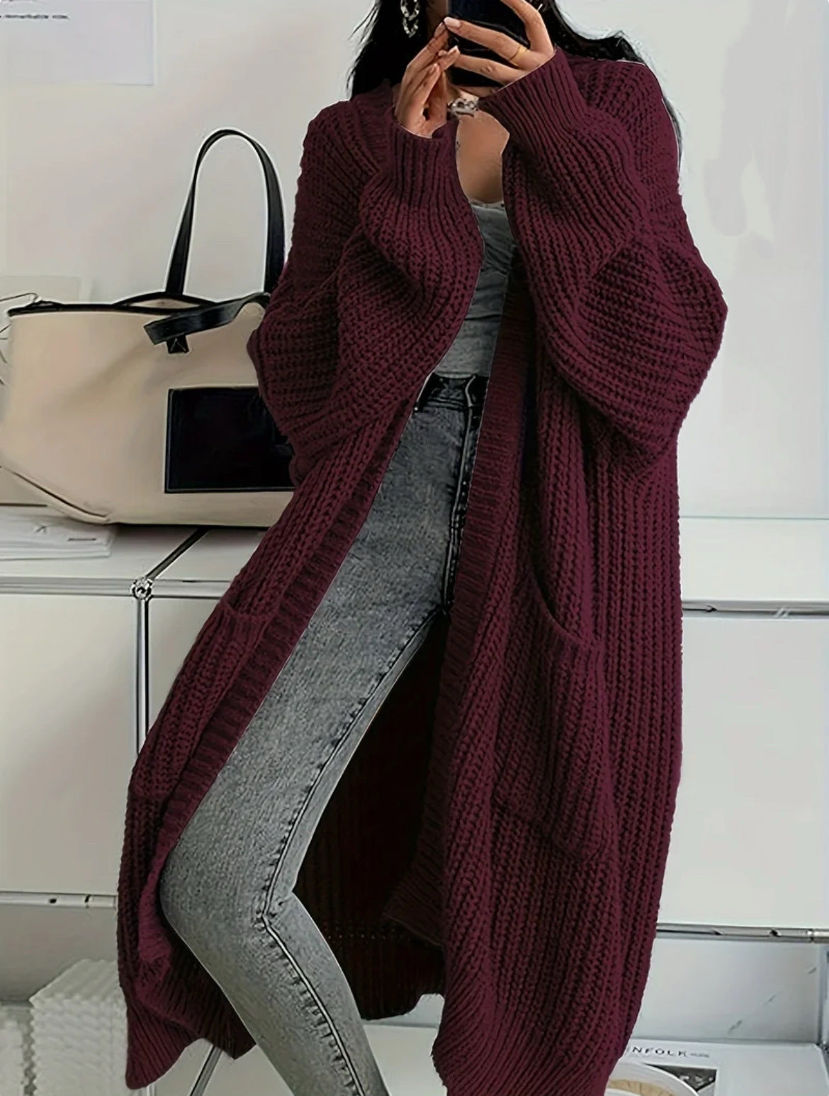 Aurélia Knit | Long Knitted Cardigan with Luxurious Look 8