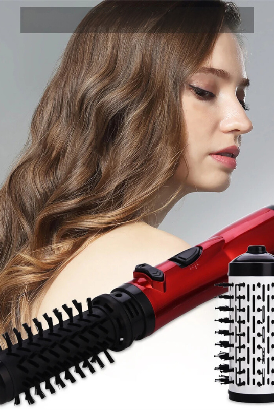 Auto-Rotating Hair Styler Ionic Round Brush 2-in-1 for Effortless Volume 0