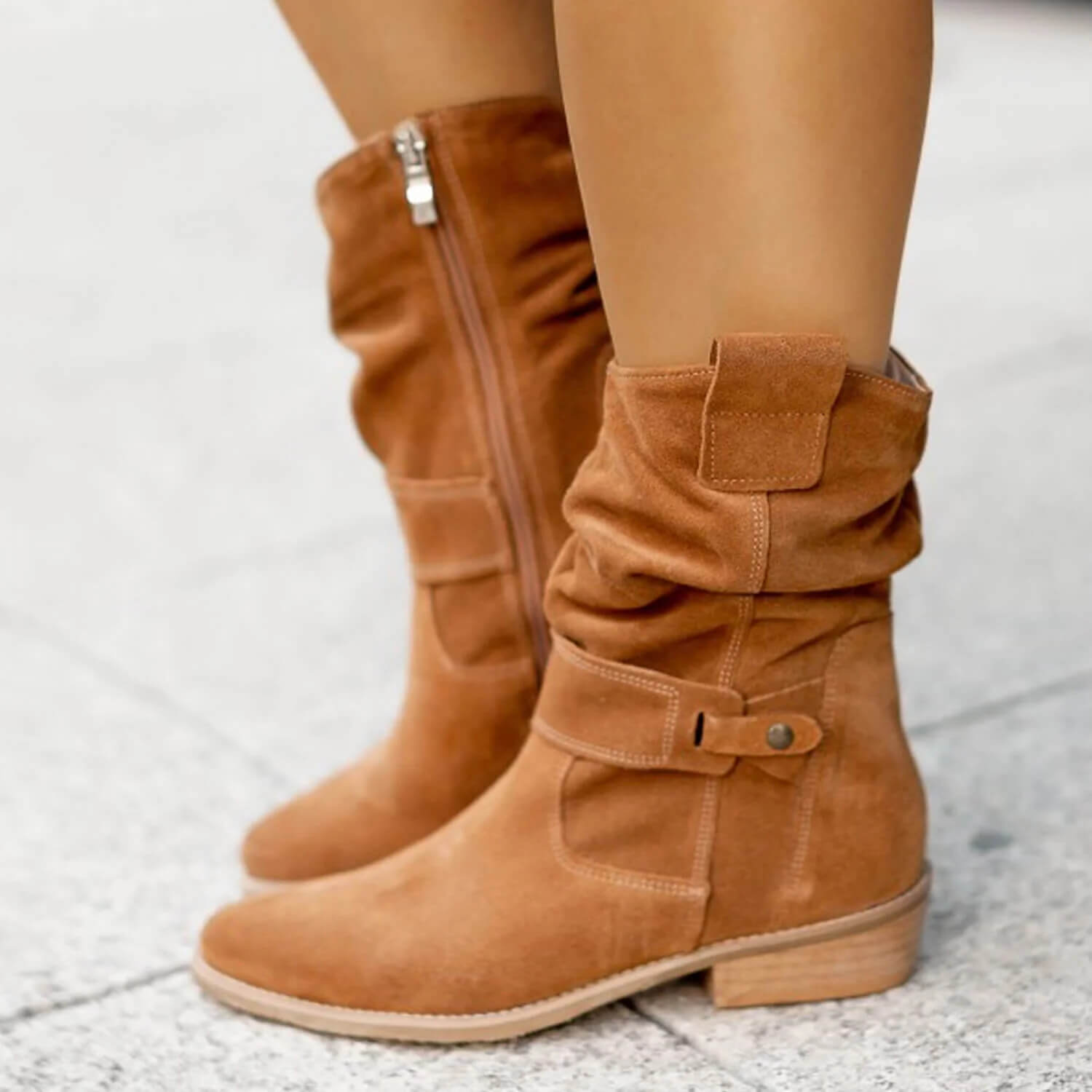 Brown Suede Ankle Boots for Women – Comfortable High-Quality Everyday Footwear 5
