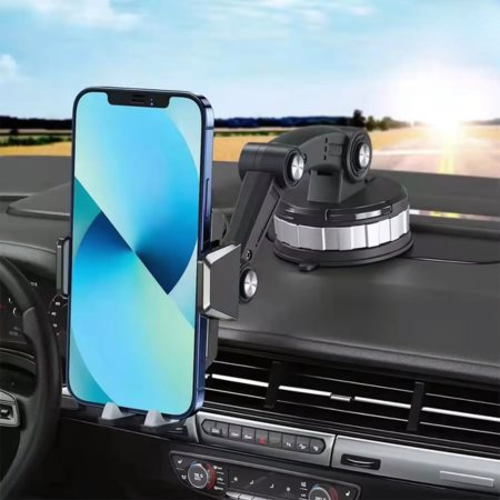 Car Phone Holder with Strong Suction Cup and 360° Rotation – One-Handed Cell Phone Mount for Car 2