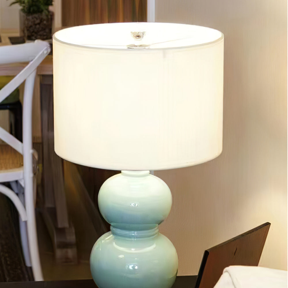 CeramicSphere - Table Lamp with Gourd-Inspired Shape and Cozy Radiance 3