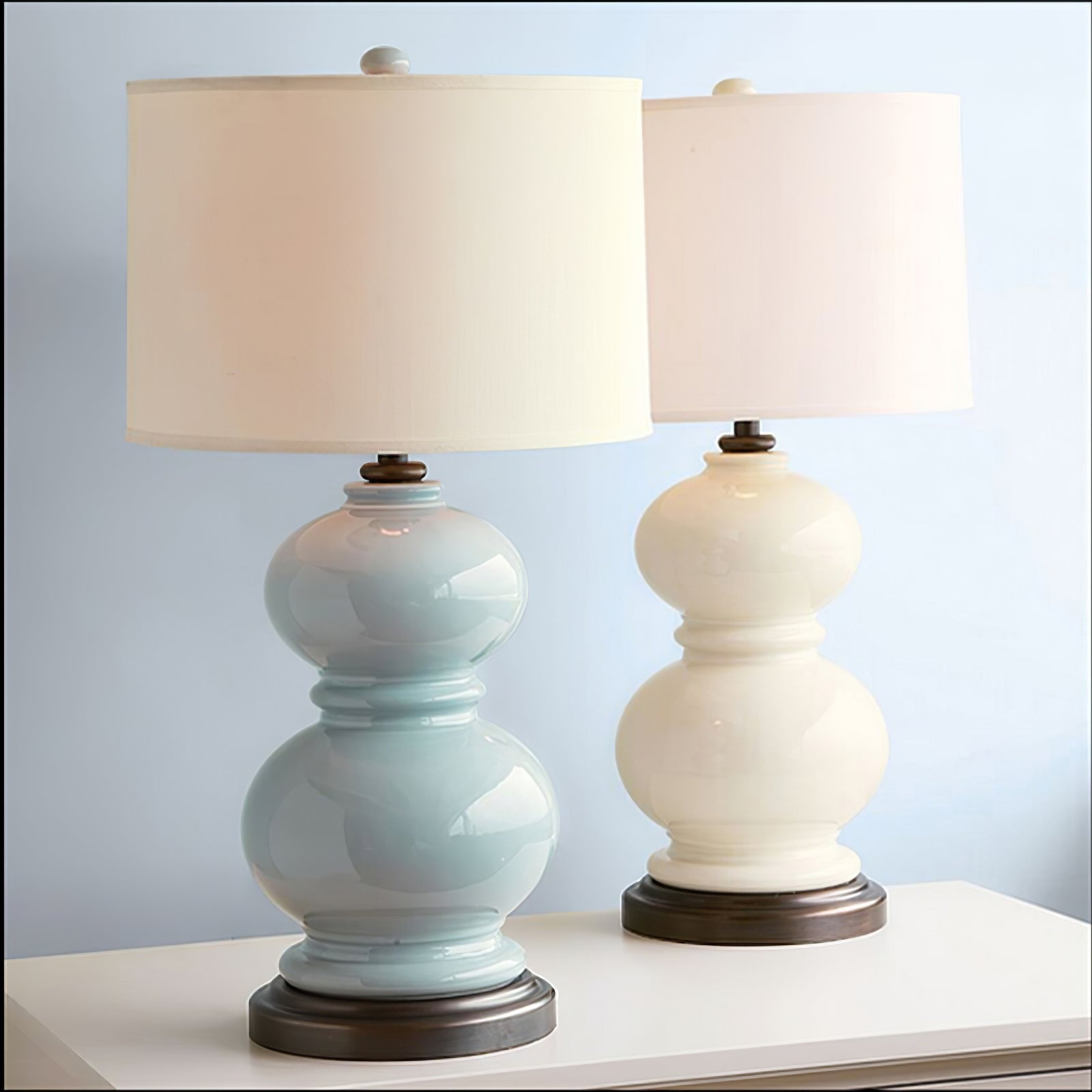 CeramicSphere - Table Lamp with Gourd-Inspired Shape and Cozy Radiance 4