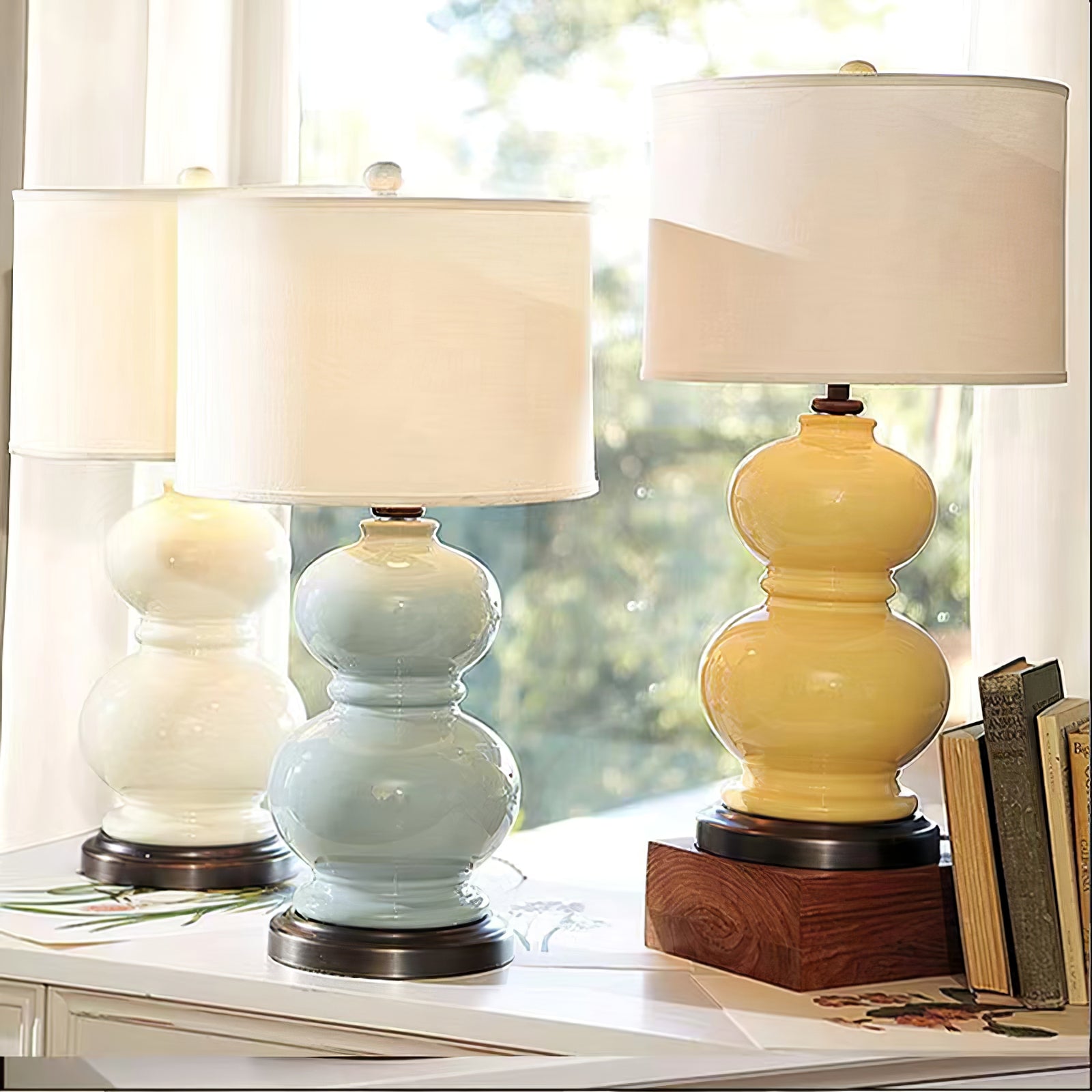 CeramicSphere - Table Lamp with Gourd-Inspired Shape and Cozy Radiance 6