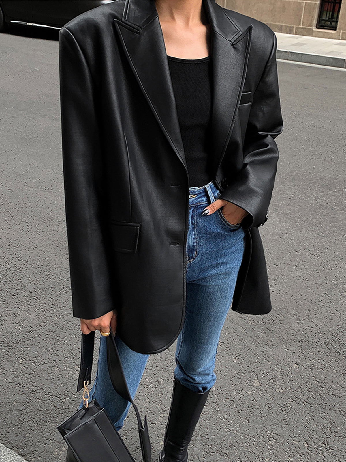 Chloe | Timeless Lapel Pockets Jacket 1