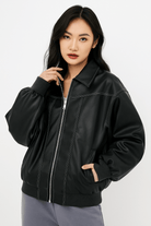 Clarisse | Women's Oversized Leather Winter Jacket 1