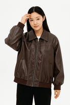 Clarisse | Women's Oversized Leather Winter Jacket 2