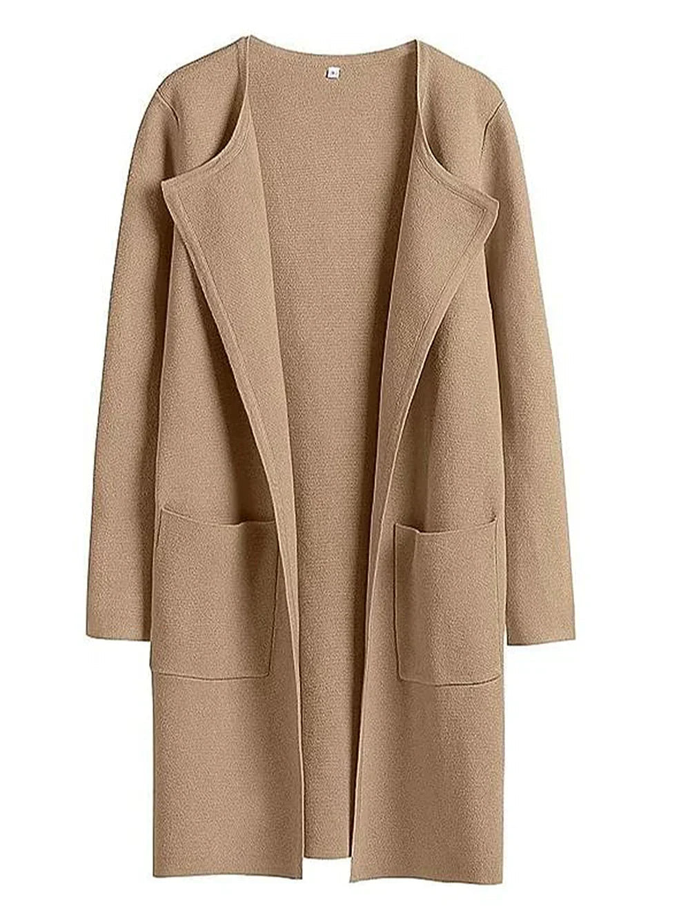 Classic Women’s Wool Blend Coat – Relaxed Fit Knee-Length Winter Coat with Wide Lapel for Everyday Elegance 0