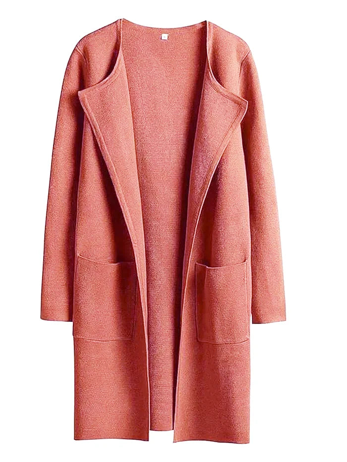Classic Women’s Wool Blend Coat – Relaxed Fit Knee-Length Winter Coat with Wide Lapel for Everyday Elegance 10