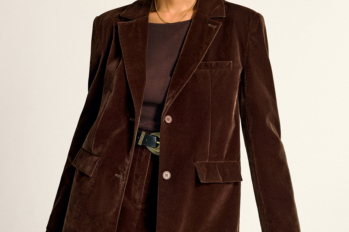 Destiny | Velvet Shawl Collar Blazer 0