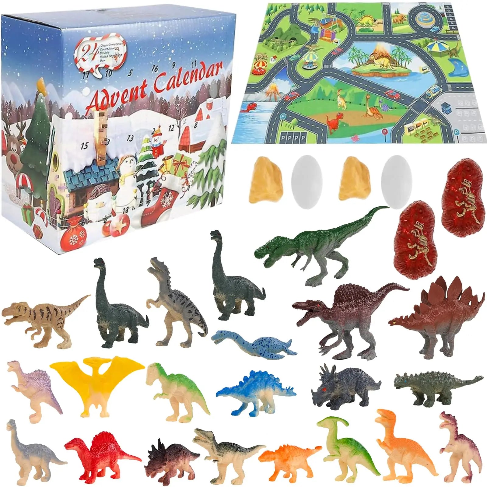 DinoQuest | Educational Dinosaur Advent Calendar with 28 Realistic Figures 0