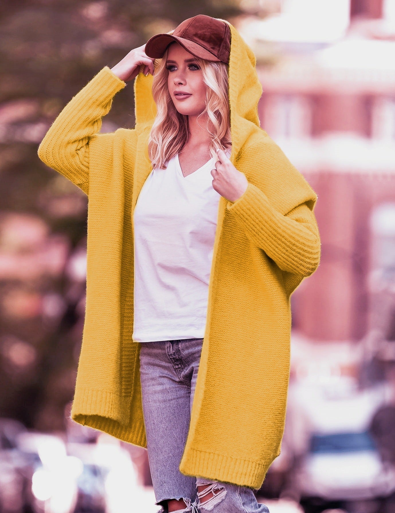 Elena Vero | Women's Knitted Hooded Cardigan 3
