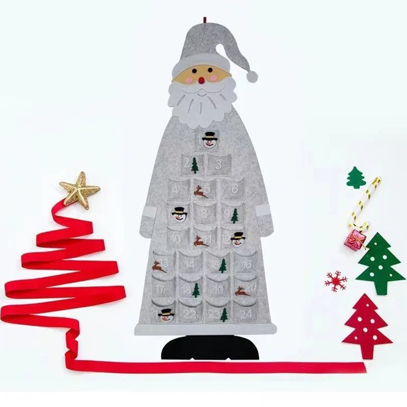 FelineFelt | Cute Cat Advent Calendar with 24 Mini Santa Claus Surprises 0