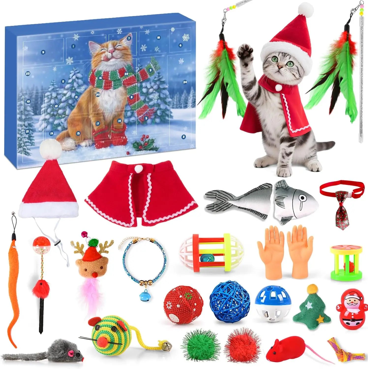 FelineFest | Interactive Cat Advent Calendar with Engaging Toys and Treats 0