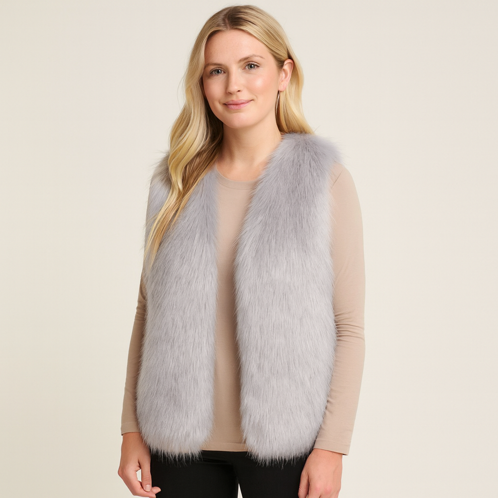 Gianna Moreau | Luxury Women's Bodywarmer with Faux Fur Look 0