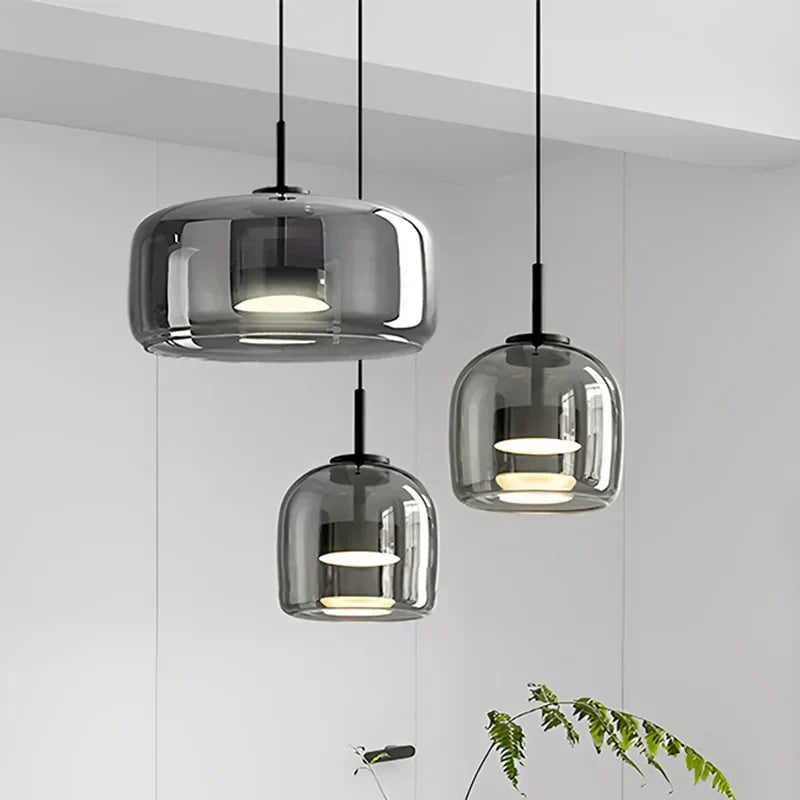 Glass Ceiling Lamp – Sleek and Transparent Design for Ambient Illumination 0