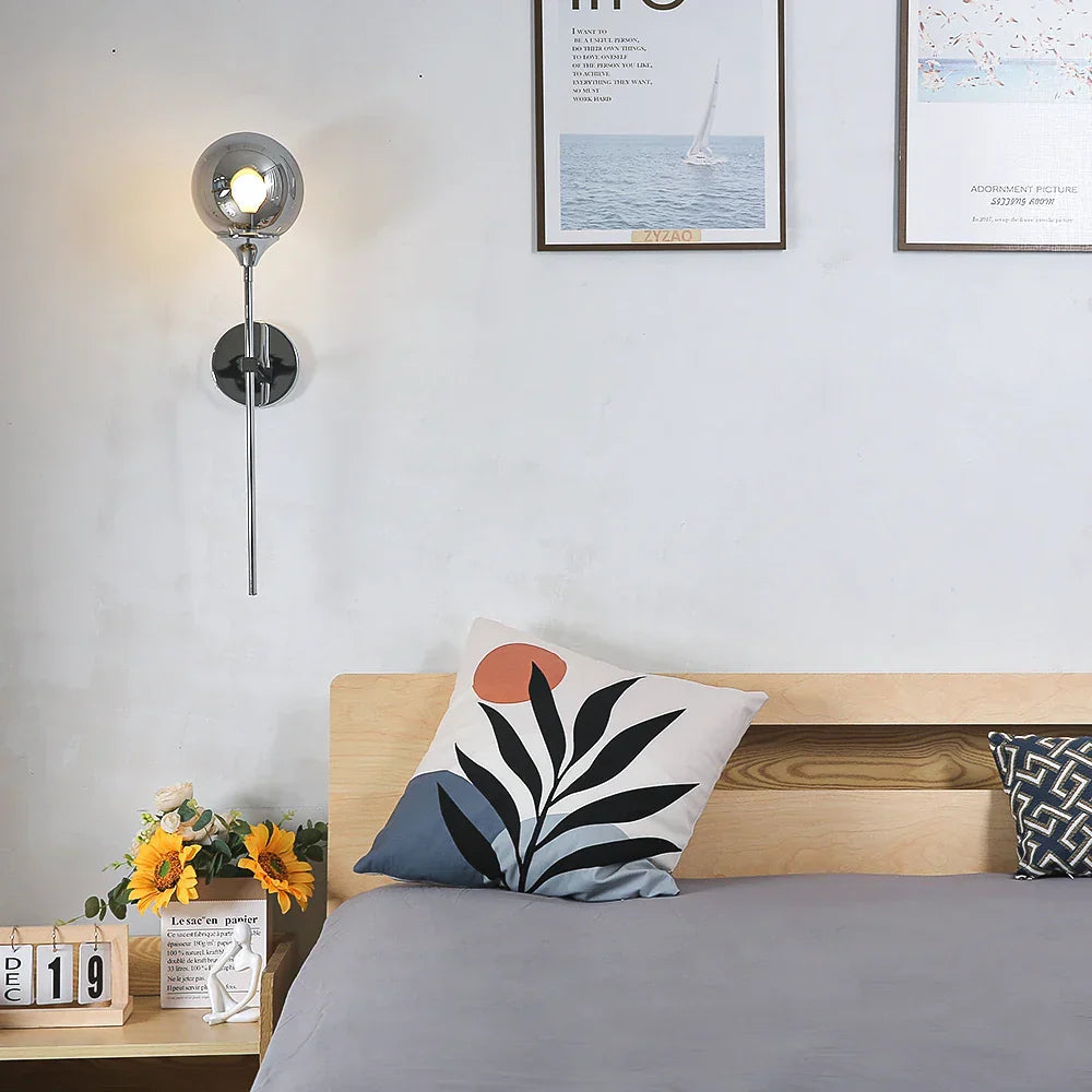 GlimmerLume – Sleek Scandinavian Glass Wall Light 2