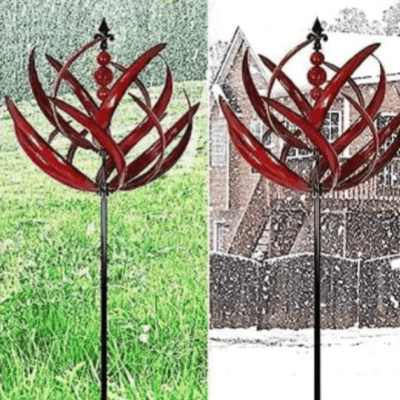Harlow Wind-Powered Kinetic Garden Sculpture – Elegant Metal Spinner for Outdoor Décor 4