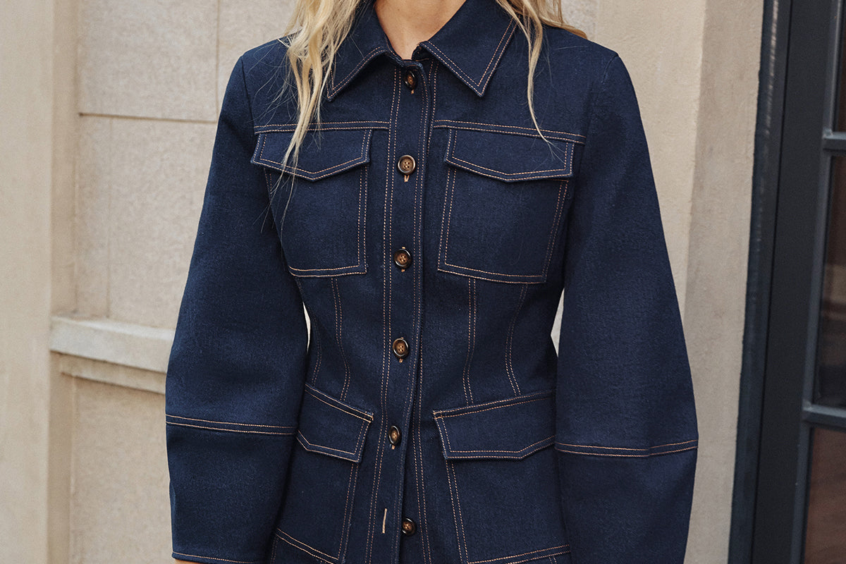 Heaven | Contrast Stitching Denim Jacket 0