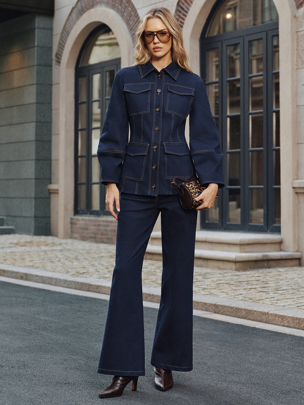 Heaven | Contrast Stitching Denim Jacket 2