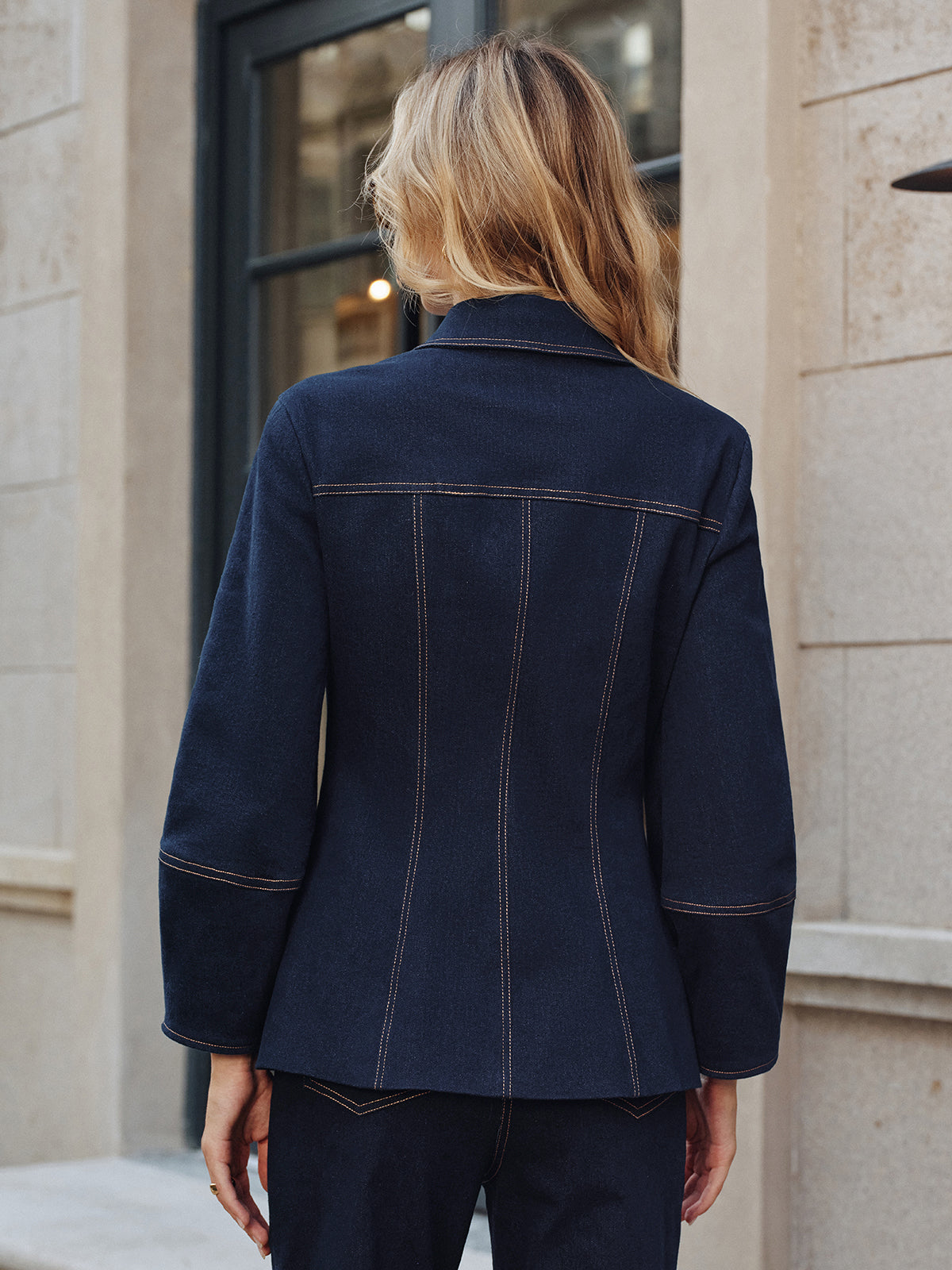 Heaven | Contrast Stitching Denim Jacket 5