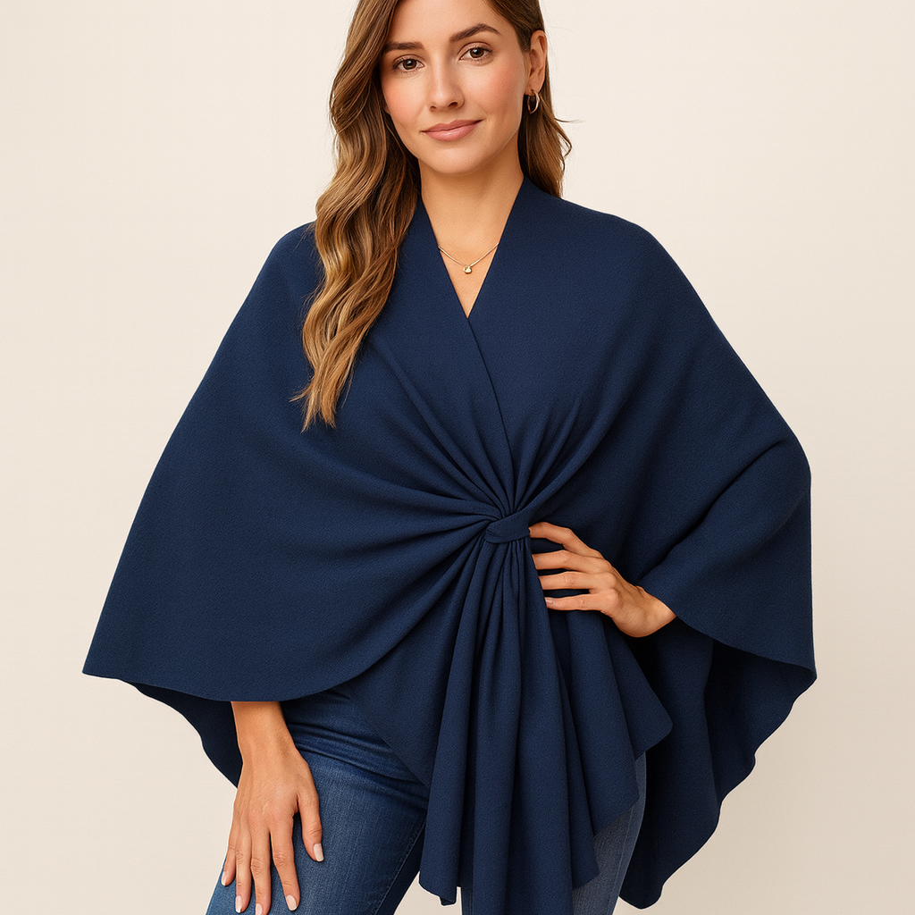 Isabella Wrap | Luxury Women's Wrap Poncho with Waistband 0