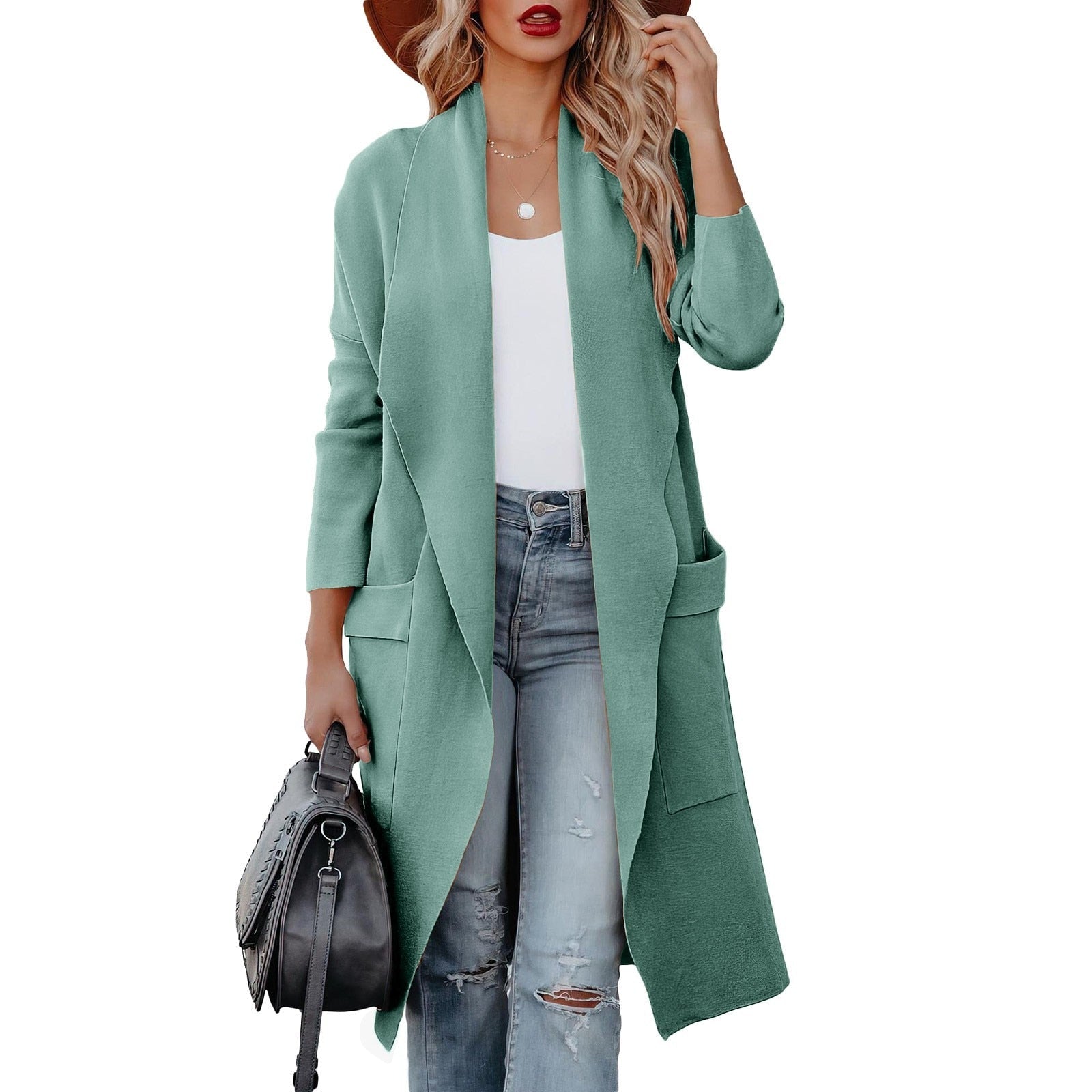 Kylie | Elegant Knitted Winter Suede Coat 6