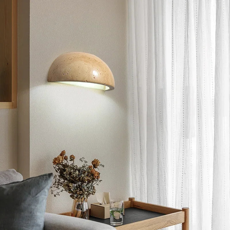 LumenStone | Elegant Natural Stone Wall Sconce Light for Cozy Ambiance 1