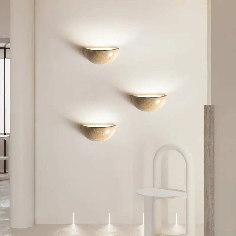 LumenStone | Elegant Natural Stone Wall Sconce Light for Cozy Ambiance 2
