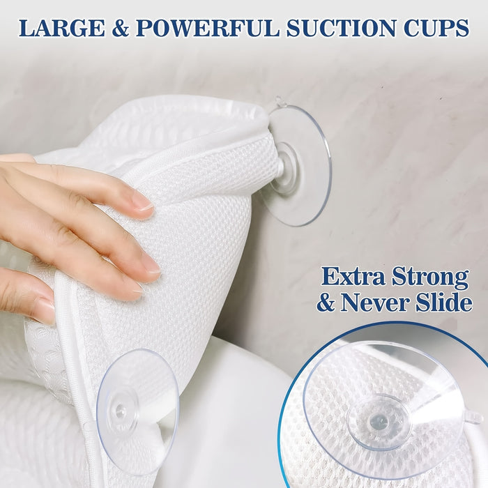 LuxeRest | Soft Mesh Spa Bath Pillow for Neck & Back Relaxation 6