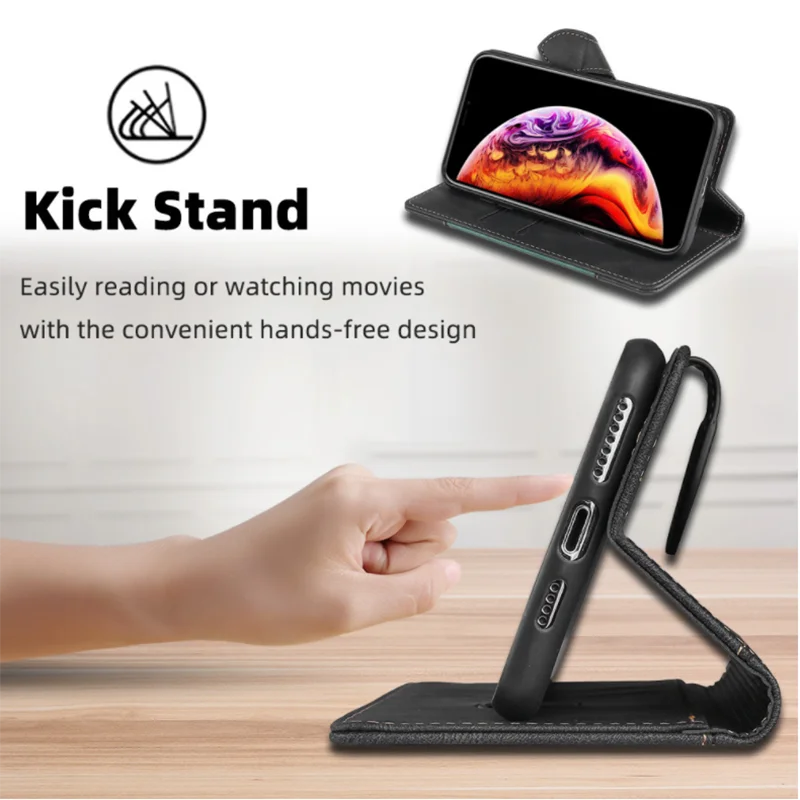 LuxurCase | Premium Magnetic Leather Wallet Case for iPhone 3