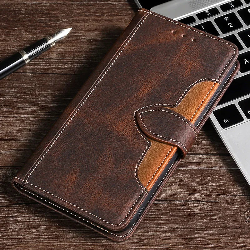 LuxurCase | Premium Magnetic Leather Wallet Case for iPhone 8