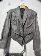 Madonna | Women's Leather Winter Jacket with Tie Belt 5