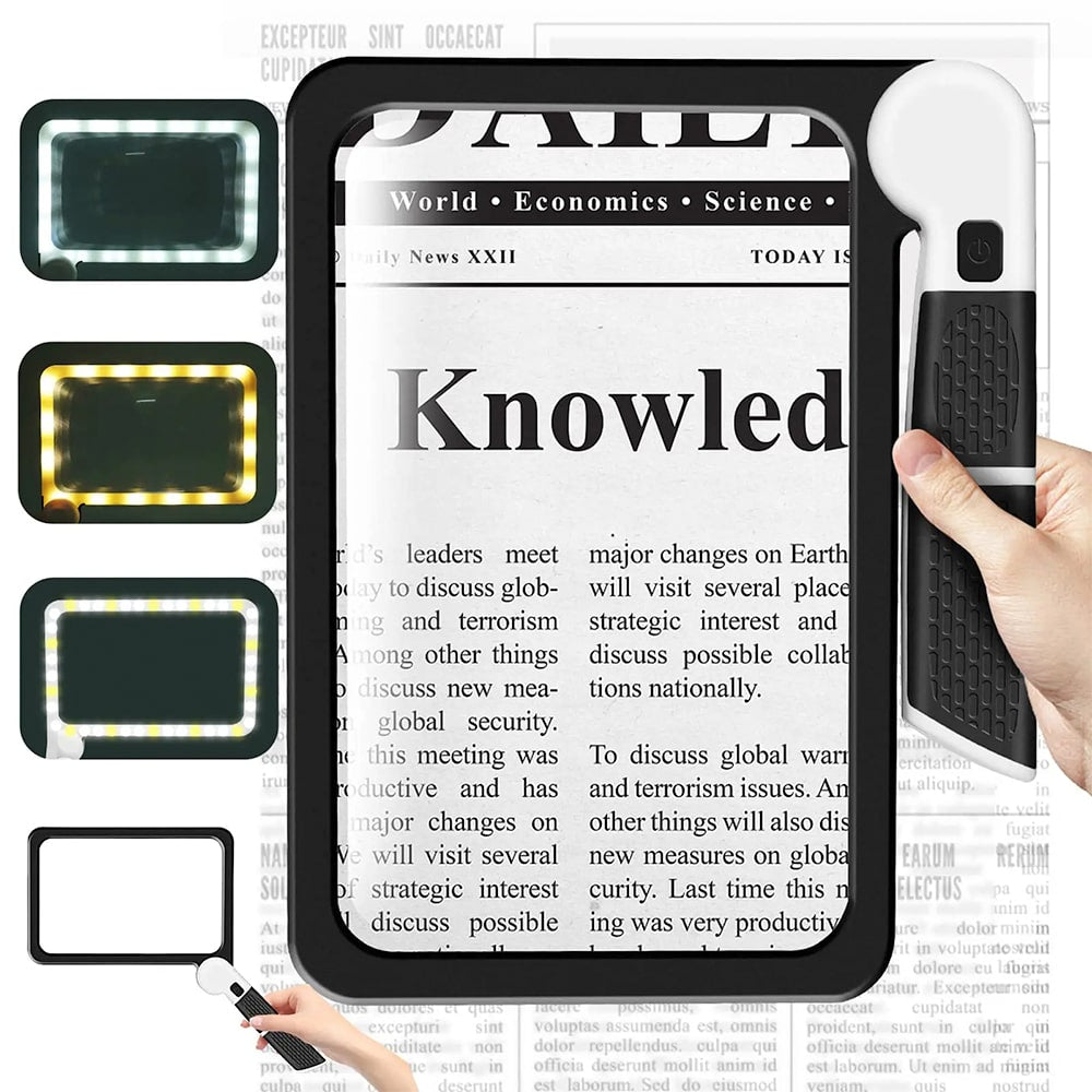 MagniView | LED Full-Page Magnifier with 5X Zoom for Reading & Detail Work 1