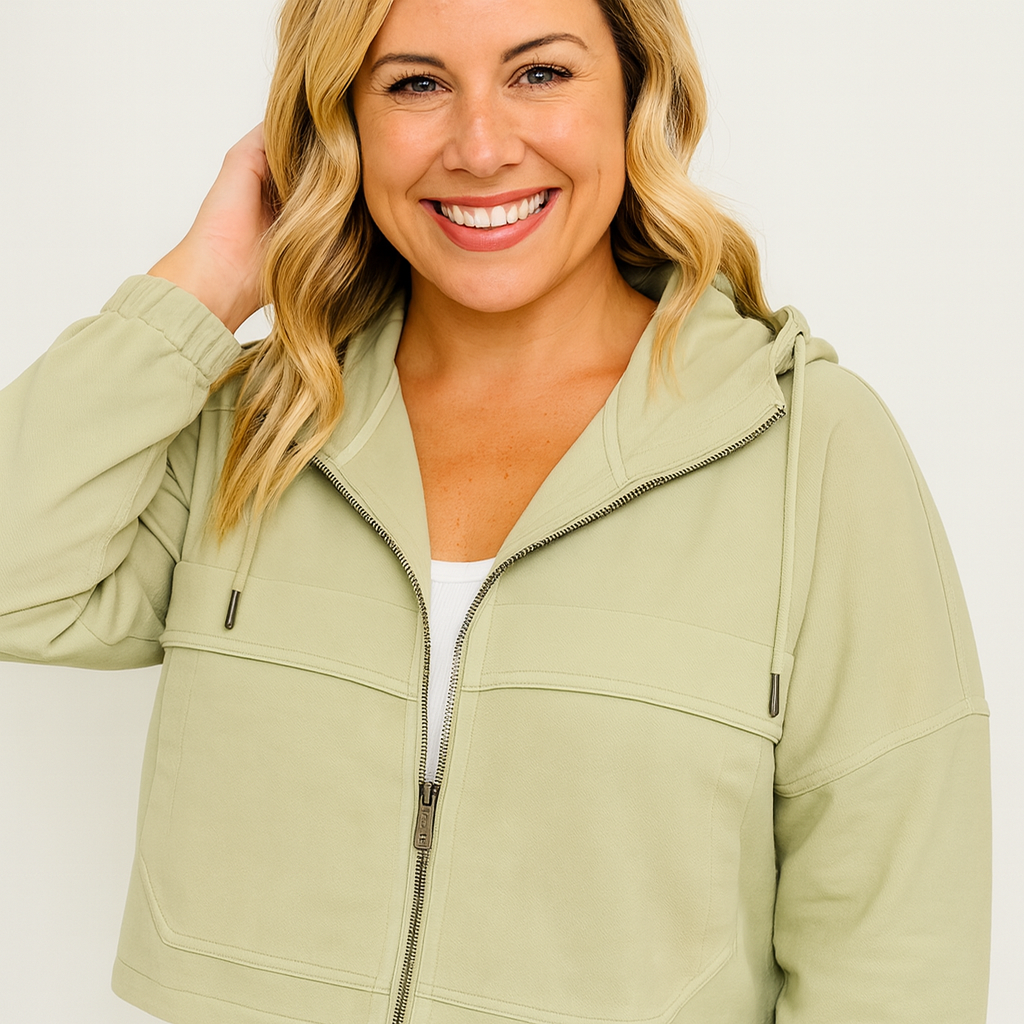 Marcelle du Bois | Luxurious Green Cotton Blend Coat with Stretch 1