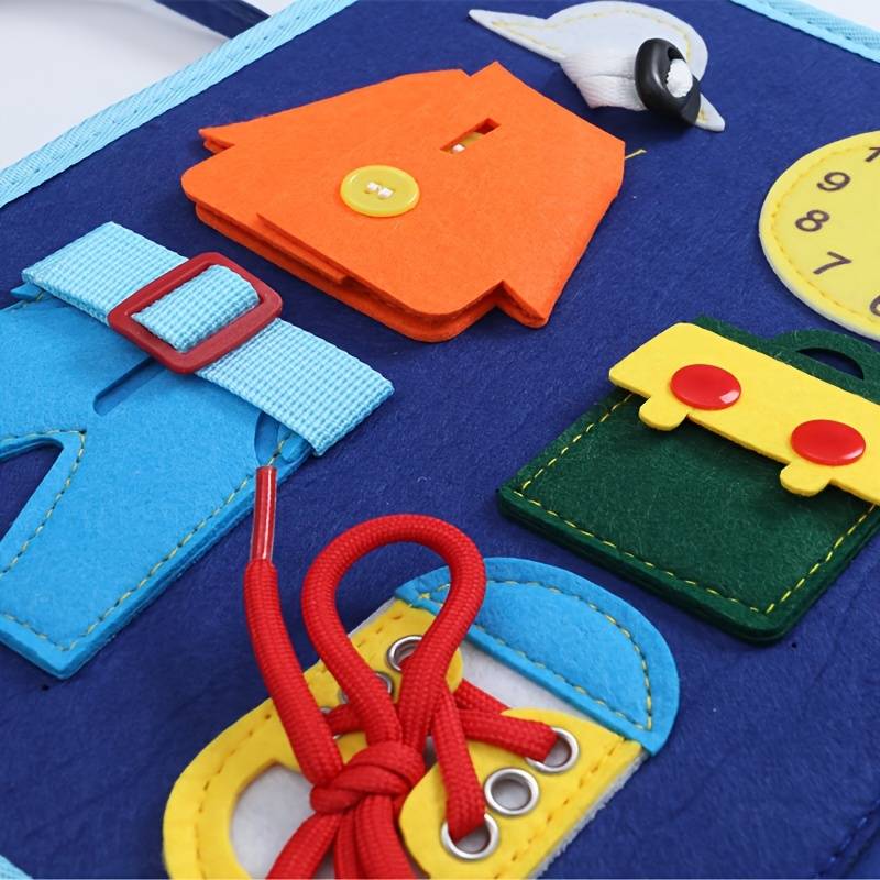 Montessori Busy Book for Toddlers Ages 2-5 – Interactive Educational Quiet Book with Zippers, Buttons, Laces, and Fine Motor Skill Activities 2