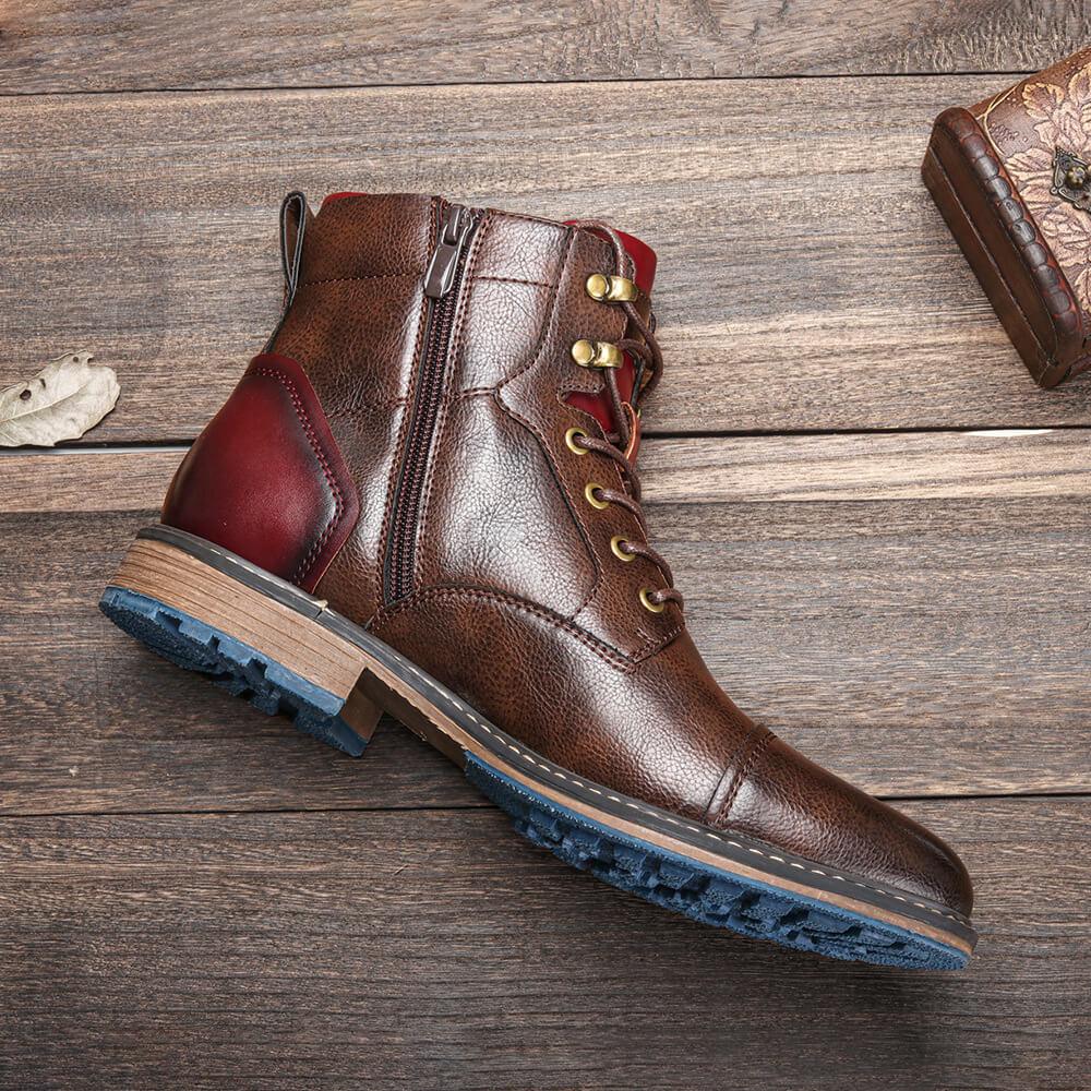 OxfordElegance | Timeless Stylish Mens Leather Dress Boots for Modern Gentlemen 1