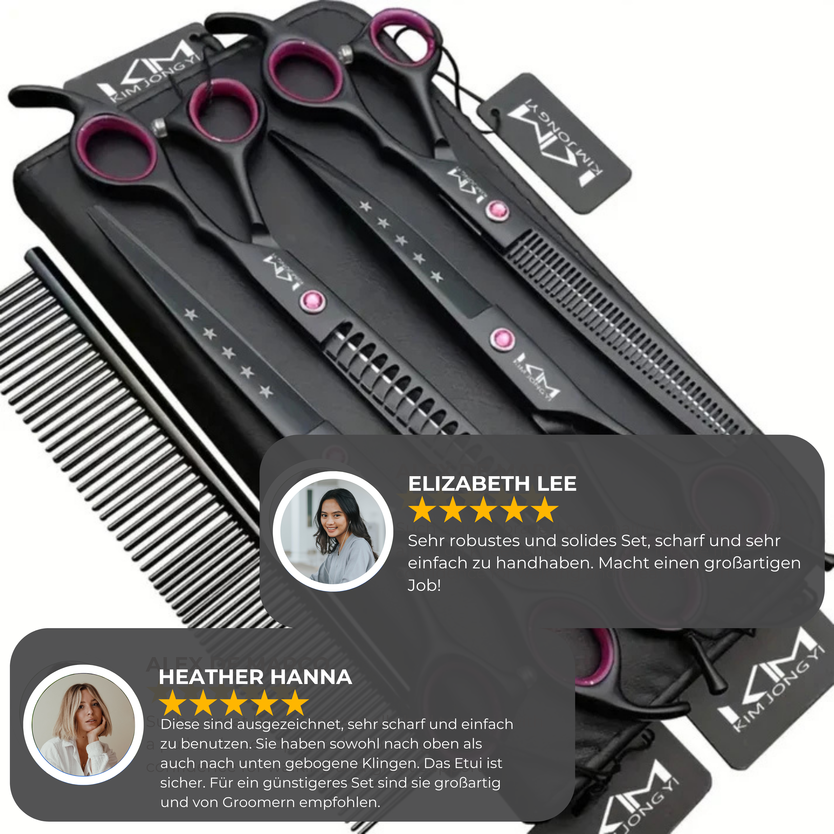 Professional Dog Grooming Scissors Set – Thinning Shears, Clipping Scissors for Easy Coat Care 3