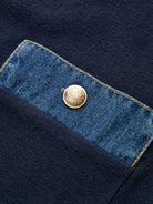 Racy | Sailor Collar Denim Trim Knit Outerwear 3