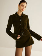 Raquel | Velvet Lapel Short Blazer 7