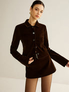 Raquel | Velvet Lapel Short Blazer 8