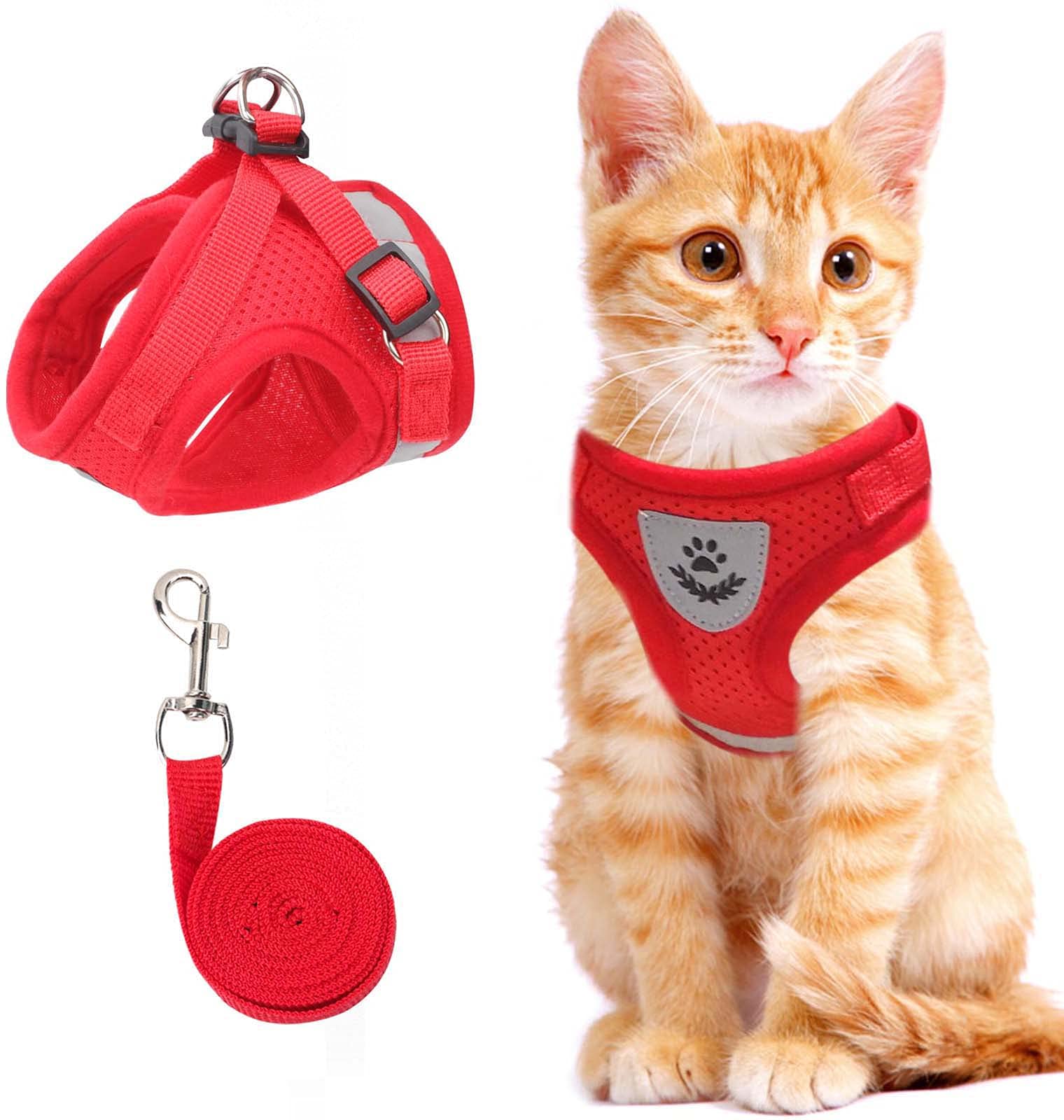 Reflective Cat Harness and Leash Set with Adjustable Straps for Safe Night Adventures – Comfortable Fit for Cats and Kittens 5