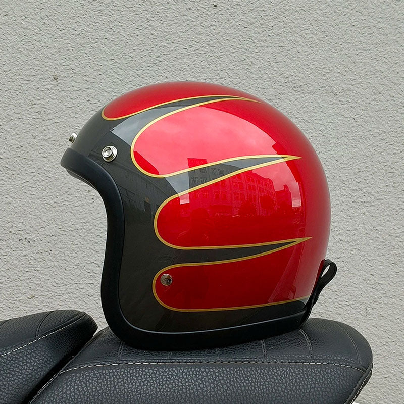 RetroRider - Sleek Low-Profile Motorcycle Helmet (DOT & ECE Certified) 9