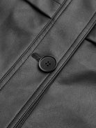 Shane | Stand Collar Belted PU Leather Quilted Jacket 8