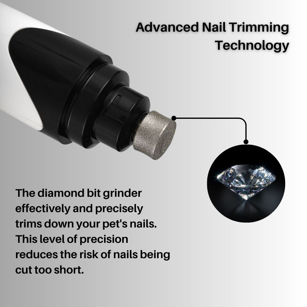 Silent Dog Nail Grinder with Adjustable Speed and Diamond Bit for Safe Claw Trimming 3