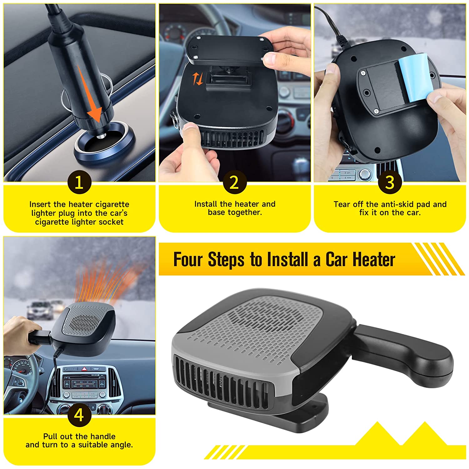 ThermoBlaze | 12V Electric Car Heater – Dual Function Heating & Moisture Control 2