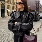 Valentina Corvi | Luxury Women's PU Leather Jacket with Slim Fit 2
